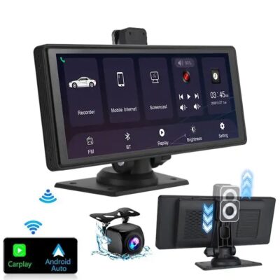 10.26-Inch 4K Smart Screen CarPlay Dashcam and Backup Camera
